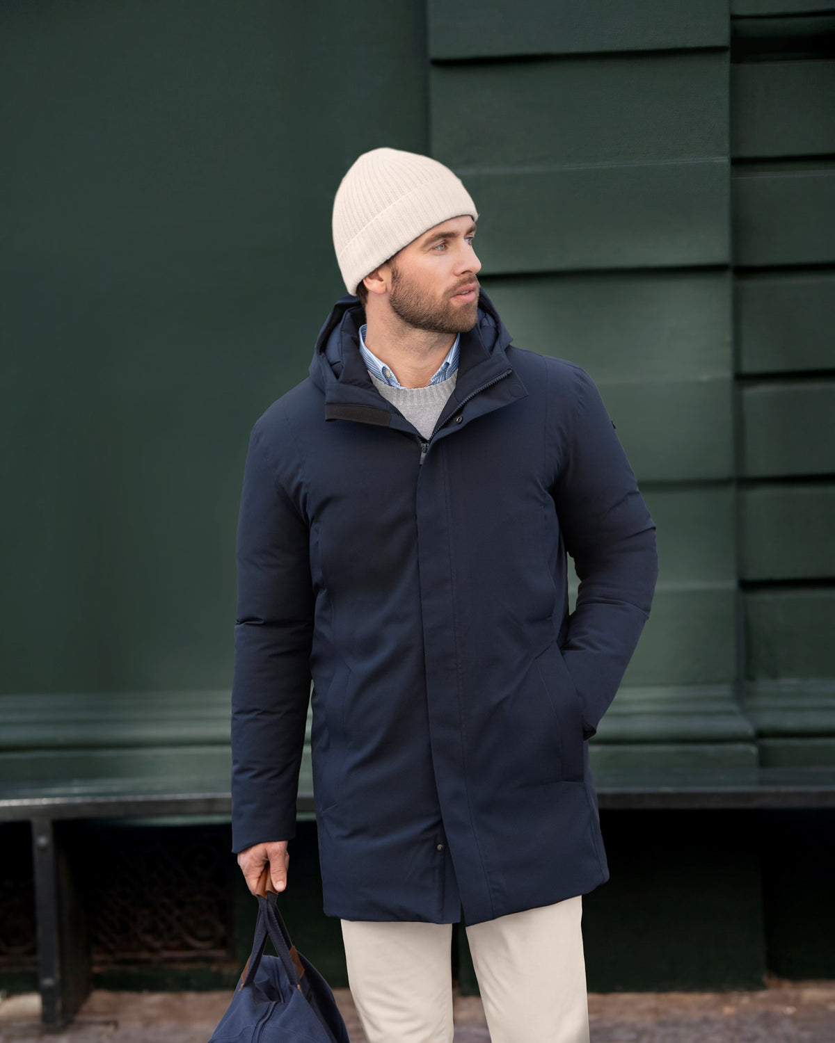 Evermont Men Navy AW26 Modelimage (1)