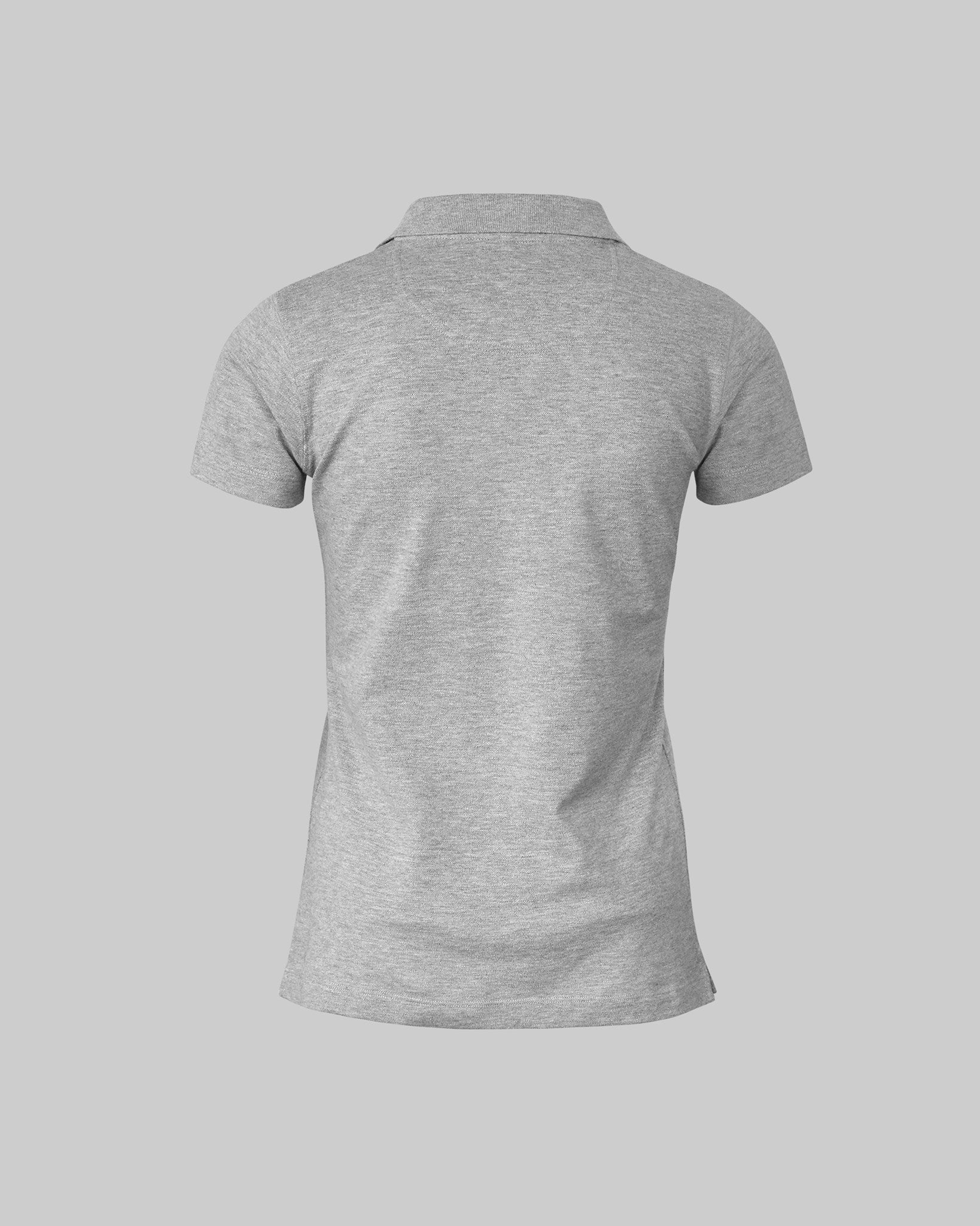 Harvard V Neck Women Grey Melange Back