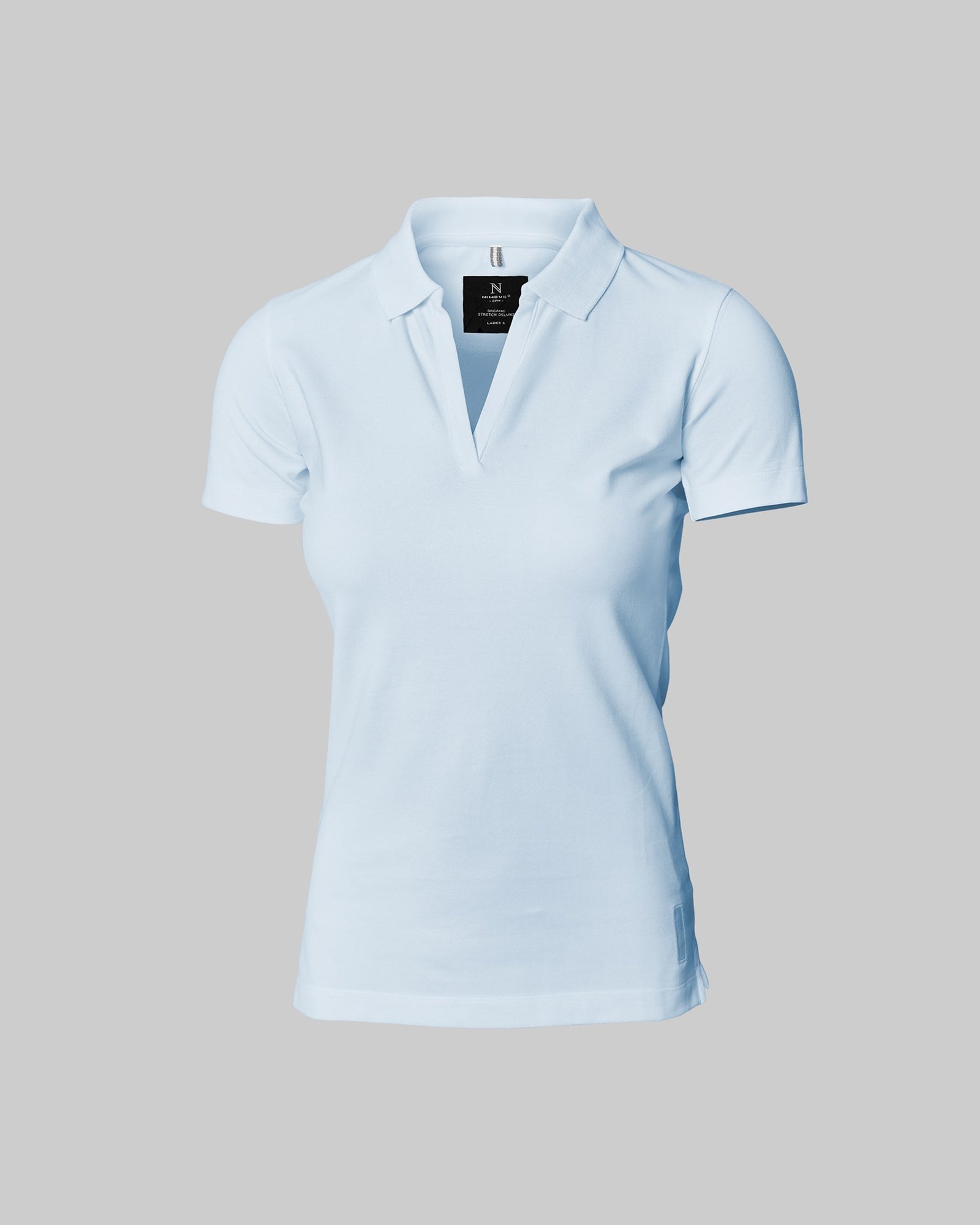 Harvard V Neck Women Sky Blue Back