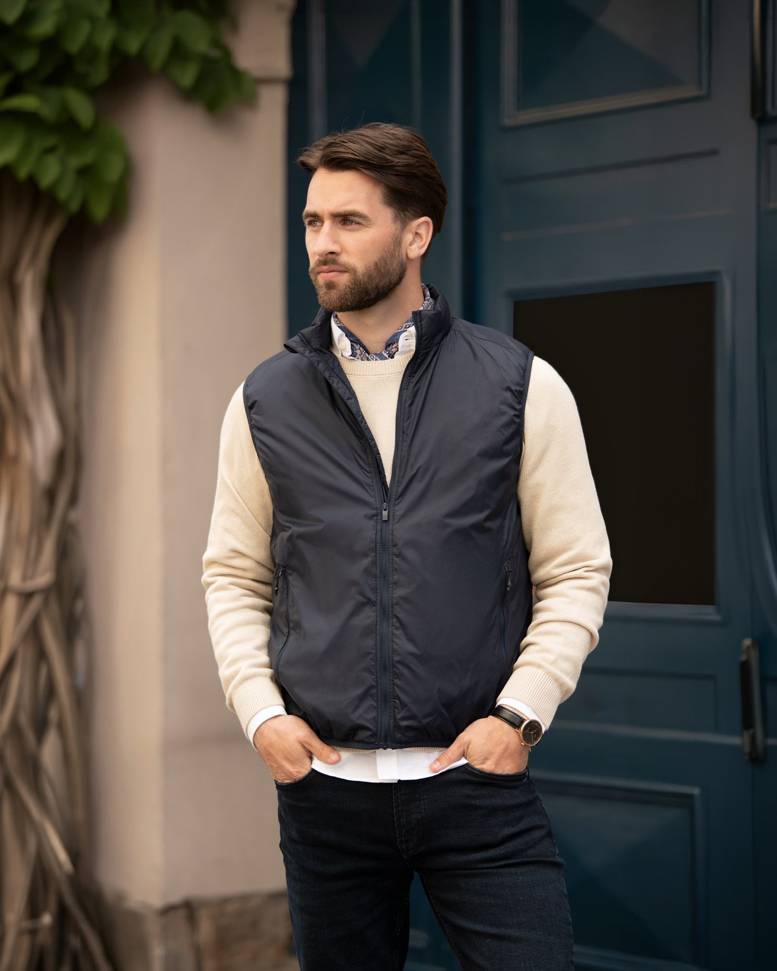 Jasper Unisex Men Navy Back