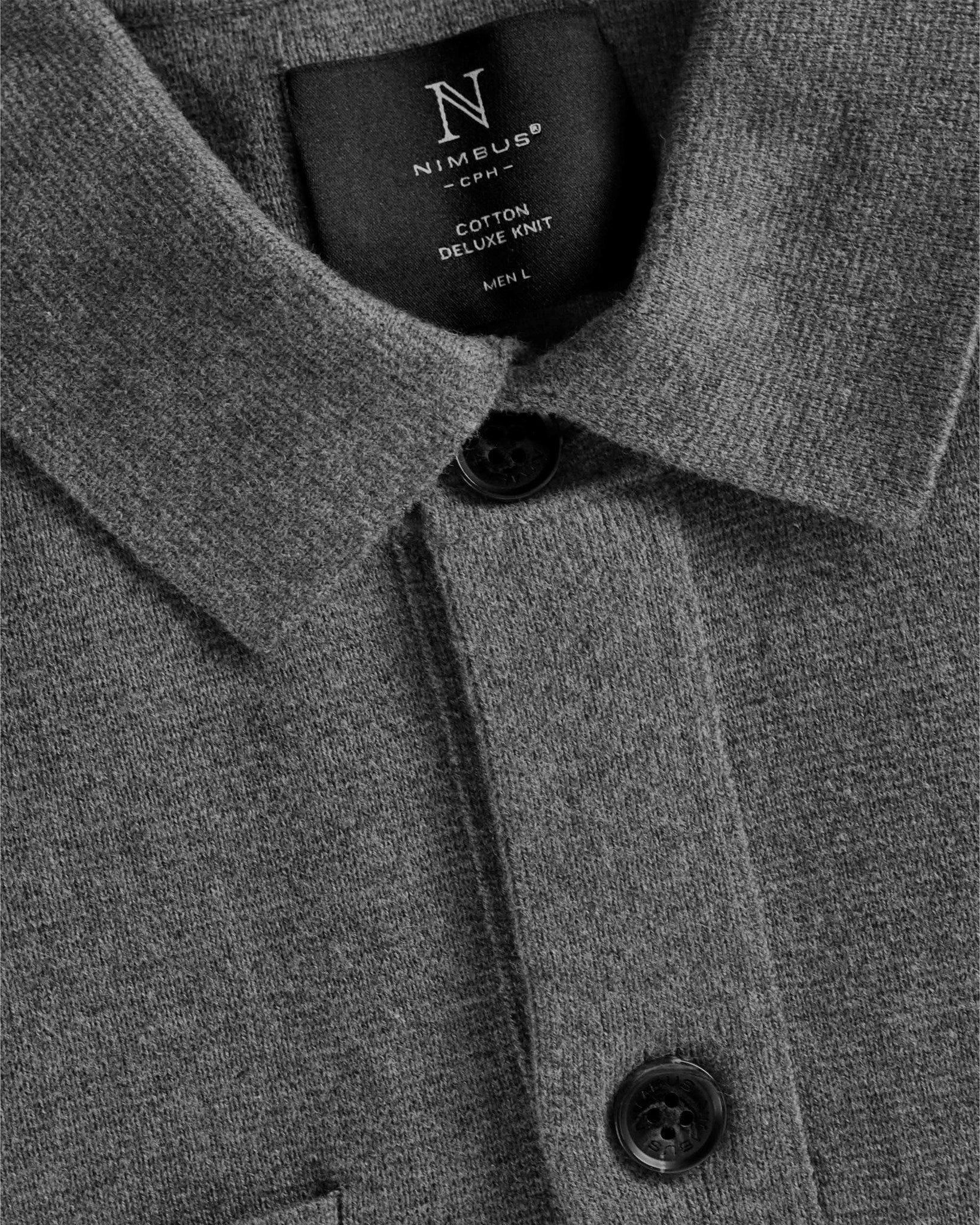 Wilton Men Dark Grey Melange Closeup 1